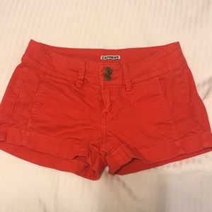 Express Orange Shorts 00 - Worn Twice w/ Pockets